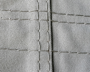 Canvas with double stitching